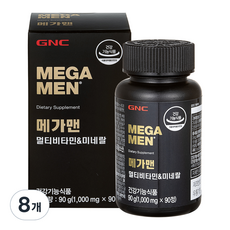GNCMEGAMEN 멀티비타민 앤 미네랄 90g, 90정, 8개