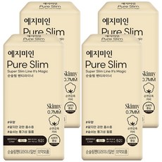 예지미인 순슬림 팬티라이너, 일반, 52개입, 4개