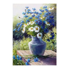 Daysoy 神秘幻想 DIY 鑽石畫套組 20 x 30 cm, 10 雛菊, 1套