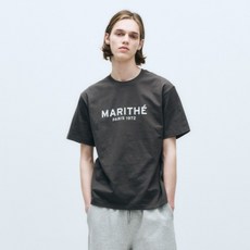 MaritheFrancoisGirbaud 男女通用 REGULAR LOGO T恤, 炭灰色