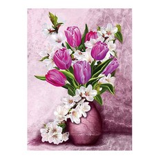 Daysoy 神秘幻想 DIY 鑽石畫套組 20 x 30 cm, 09 鬱金香, 1套