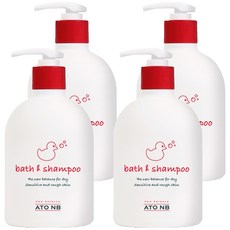 ATO NB 兒童沐浴&洗髮精, 4瓶, 500g