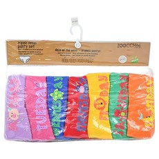 ZOOCCHiNi 女孩有機棉內褲7件組, 2-3歲, 2-3歲 13-15.5kg, 多色