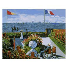 모모픽스페인팅 DIY 명화 그리기 60 x 75 cm, WP16 모네 생트아드레스정원, 1개