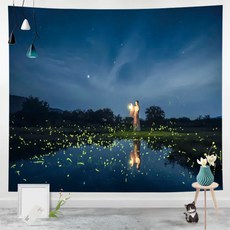 理享家 背景裝飾掛布, 150 x 130cm, 螢火蟲之夢