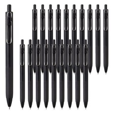 Uni 三菱 ball uni One 中性墨水筆 0.38mm, 黑色筆桿, 20個