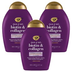 OGEX NIP & FULL PLUS 生物素 & 膠原蛋白護髮素, 385ml, 3個