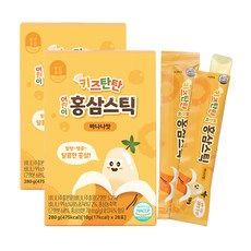 Pungnyeonbogam 紅蔘果凍條隨身包 香蕉味 10g 28包, 2盒, 280g