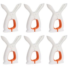 Happyj 超強力設計款曬衣夾 中型, 6個, 橘色