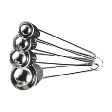 TRIARROW 三箭牌 1039 不鏽鋼量匙4件組, 1/4茶匙 1/2茶匙 1茶匙 1大匙, SUS 430不鏽鋼, 可量酒 醬油 ..., 1/4茶匙1.25ml + 1/2茶匙2.5ml + 1茶匙5ml + 大匙15ml, 1組