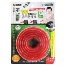 minono 米諾諾 不留痕W型透明防撞條, 透明色, 1條