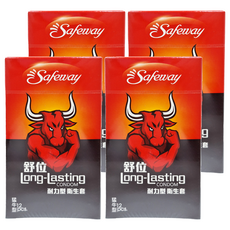 Safeway 耐力型衛生套 猛牛, 12入, 4盒