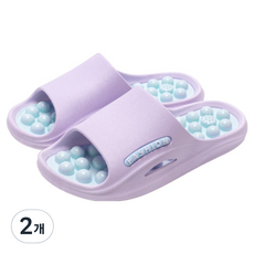 通勤倉庫 指壓拖鞋 230~235mm, 2個, 紫色