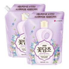 샤프란꽃담초 부케가르니 섬유유연제 라벤더 앤 파인 리필, 1.6L, 1개입, 2개