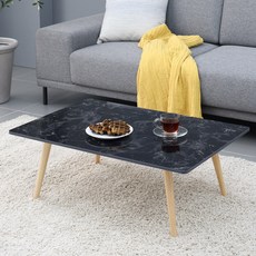 아이캔컴퍼니 국내생산 루미너스 900 LPM 원목다리 테이블, 블랙마블