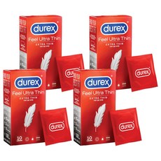 듀렉스 필 울트라 씬 초박형 콘돔, 10개입, 4개