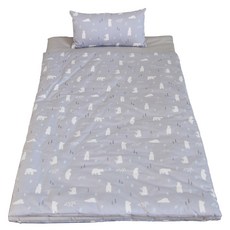 아리베베 사계절 어린이집 낮잠이불 분리형 세트, 화이트베어