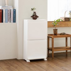 모다리빙 국내제조 틈새수납장 슬림수납장 분리수거함, 화이트, 1개