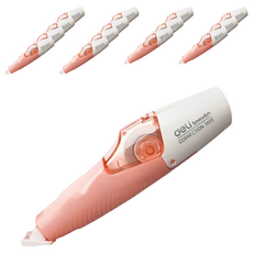 델리 수정테이프 5mm x 6m, 마카롱핑크, 15개