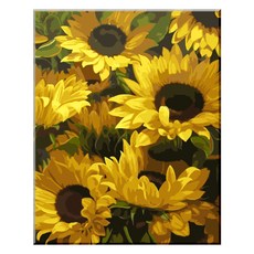 모모픽스페인팅 DIY 명화 그리기 60 x 75 cm, WK11 풍성한 해바라기, 1개