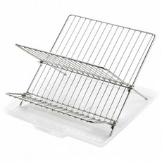 皇家 摺疊碗盤瀝水架, 銀色, 2層, 1個