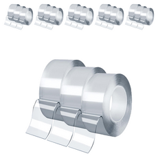 ender 超強力壓克力泡棉奈米矽膠透明凝膠雙面膠帶 30mm x 5m, 透明, 18個