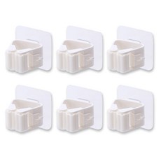 DIBLIC 家用廁所浴室清潔工具掛鉤支架, 白色, 6個