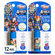 헬로카봇 오가닉 립케어 2종 세트, 딸기향, 2.4g, 12세트