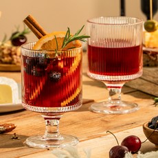 잇어스 빈티지 플리츠 고블렛잔, 280ml, 2개