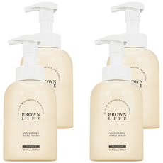 브라운 라이프 대용량 저자극 모찌버블 핸드워시 허그솝향, 500ml, 4개