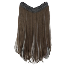 gelluna 彩色 染髮 挑染 雙色 長髮 接髮 髮片 半頂假髮 HB-16, 1 淺棕色, 1個