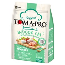 TOMA-PRO 優格 室內貓 乾飼料，1.5kg，全齡貓配方，添加藜麥，腸益菌，高蛋白, 雞肉 + 米, 1袋