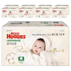 HUGGIES 好奇 Nature Made Pure Cotton棉質黏貼型尿布, 第1階段, 468片