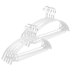 日版超厚多功能無痕衣架, 43 x 21cm, 白色, 5入一組, 10個