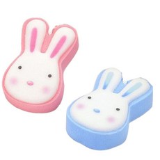 KEYTOSS 詰朵斯 Soft Power 療癒系專利雙效沐浴海綿 SK2244, 小小兔 粉色, 2個, 1入