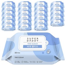 SUPER DADDY 清潔掀蓋濕式衛生紙, 60g, 20張, 24包