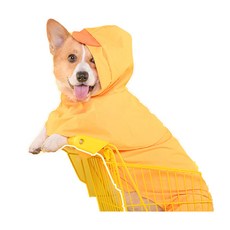 更整潔黃色鴨子雨衣威爾斯柯基犬狗狗雨衣, 黃色的