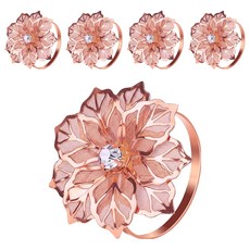 斯凱維茲 高級不鏽鋼餐巾環, 1入, 玫瑰金, 5個