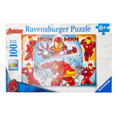 Ravensburger 維寶 拼圖 RV13377, 漫威鋼鐵人 紅色 + 黃色, 100片, 1盒