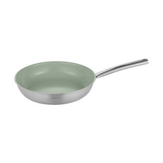 EDELKOCHEN Easy Prism 3層不鏽鋼陶瓷壓紋IH爐適用平底鍋 EKO. Green, 1個, 28cm
