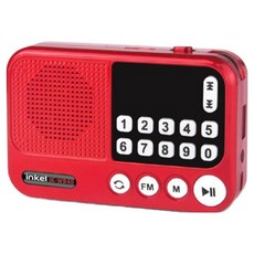 인켈 휴대용 효도 라디오 플레이어, IK-WR40, 레드