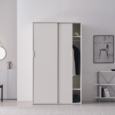 웰퍼니쳐 트로이 슬라이딩 옷장 1200 옷장형 방문설치, 화이트