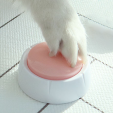 DING DONG PET 狗狗錄音零食鈴鐺響片, 粉紅色, 1個