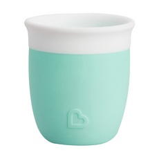 munchkin 滿趣健 BABY 訓練矽膠開口杯 4歲以上, 59ml, 1個, 綠色 + 白色