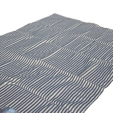 Mom's Art 雙面防水露營野餐墊, 條紋海軍藍