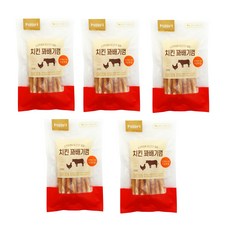 퍼피아이 강아지 간식, 치킨꽈배기껌, 100g, 5개