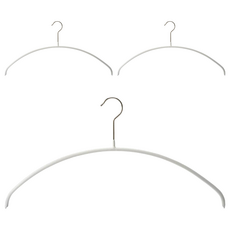 MAWA 防滑輕質弧形衣架, Clova White, 3個