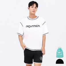 aquatica 男士防曬衣 AQAMTS23002 + 海灘褲 + 彈性泳帽套組