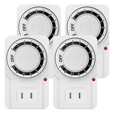 AHOYE 12小時定時插座 款式隨機 4個 10cm