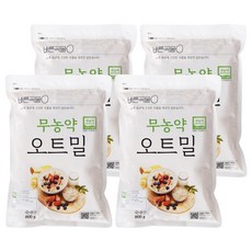 바른곡물 국내산 무농약 오트밀, 800g, 4개